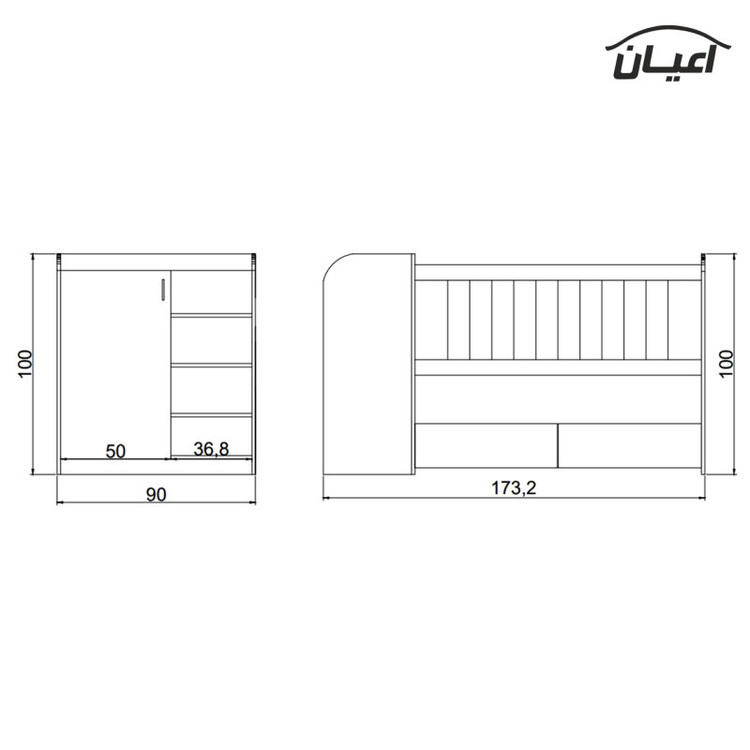 تختخواب کودک مدل FH407