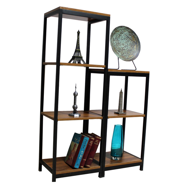 کتابخانه مدل چوبی فلزی IKE432 مجموعه 2 عددی