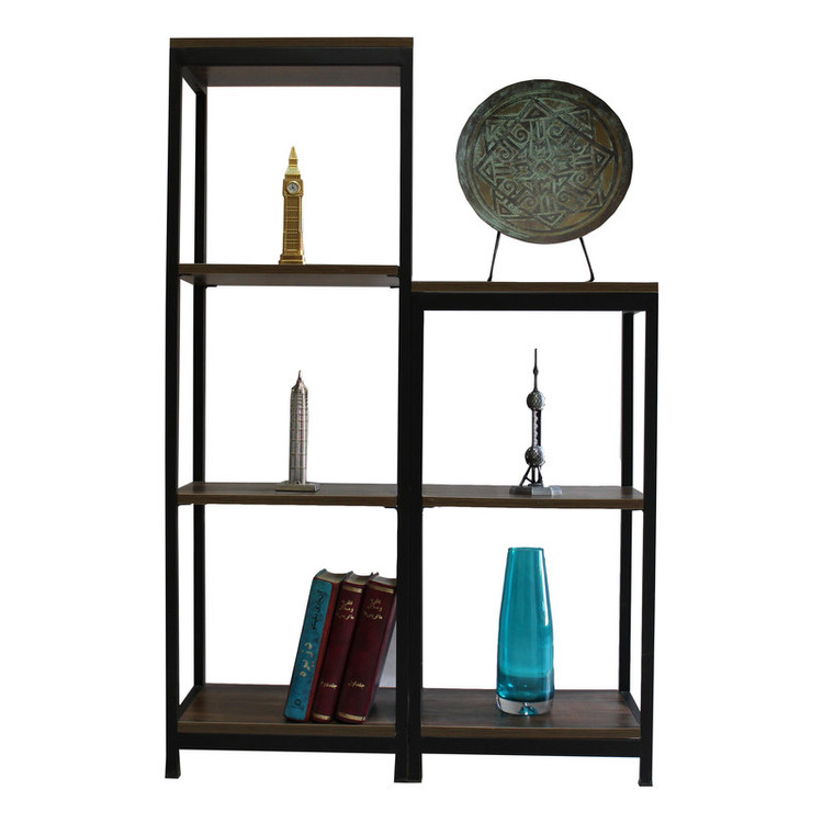 کتابخانه مدل چوبی فلزی IKE432 مجموعه 2 عددی